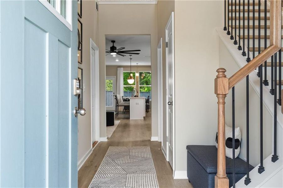 Furnished interior view inside a new home in Enclave at Evergreen, Fairburn (Image 36).