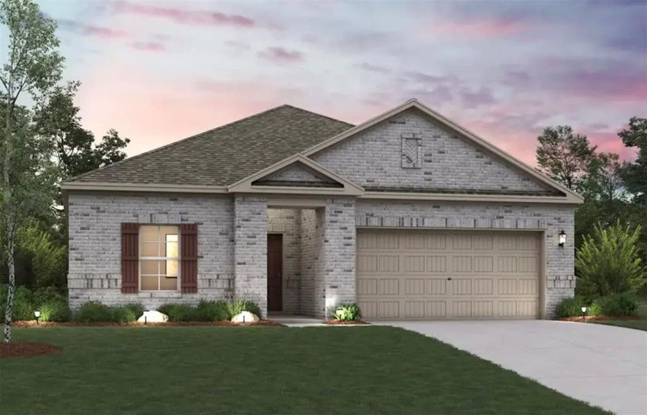 Front exterior of a new home in Lone Oak, Alvarado, TX, highlighting curb appeal (Image 1). Front exterior of a new home in Lone Oak, Alvarado, TX, highlighting curb appeal (Image 1).