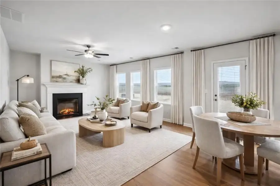 Furnished interior view inside a new home in The Hills at Cedar Creek, Winder (Image 11).