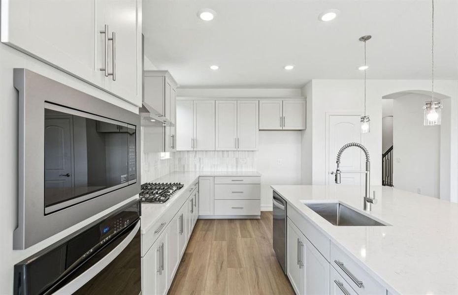 Abundant cabinet space in kitchen