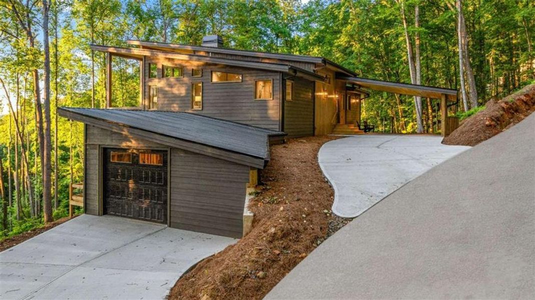 Front exterior of a new home in , Blue Ridge, GA, highlighting curb appeal (Image 1). Front exterior of a new home in , Blue Ridge, GA, highlighting curb appeal (Image 1).