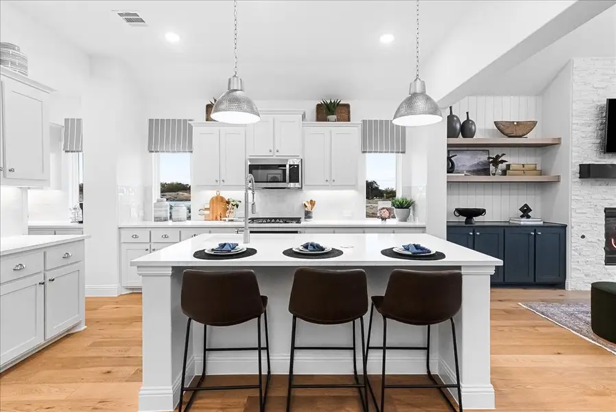 Furnished interior view inside a new home in Keeneland, Aubrey (Image 4).