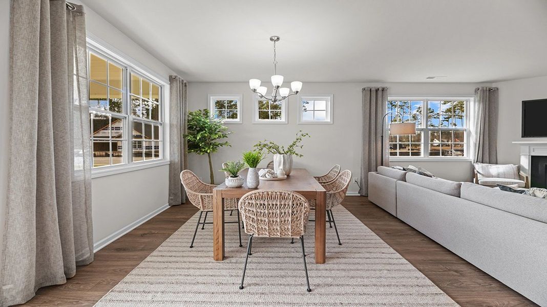 Representative furnished interior of a home built from the Clifton by D.R. Horton in Quarry Hills - Freedom, Swepsonville (Image 16).