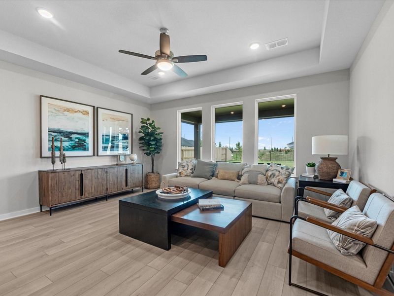 Furnished interior view inside a new home in Mason Woods, Cypress (Image 5). Furnished interior view inside a new home in Mason Woods, Cypress (Image 5).
