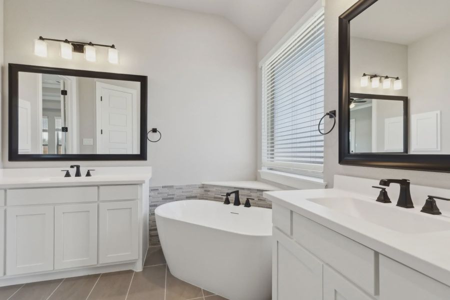 Furnished interior view inside a new home in Oaks of North Grove, Waxahachie (Image 3).