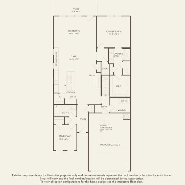2D floor plan layout for the Avinger by Pulte Homes in Bradshaw Farms Reserve, Mount Juliet, TN (Image 3).