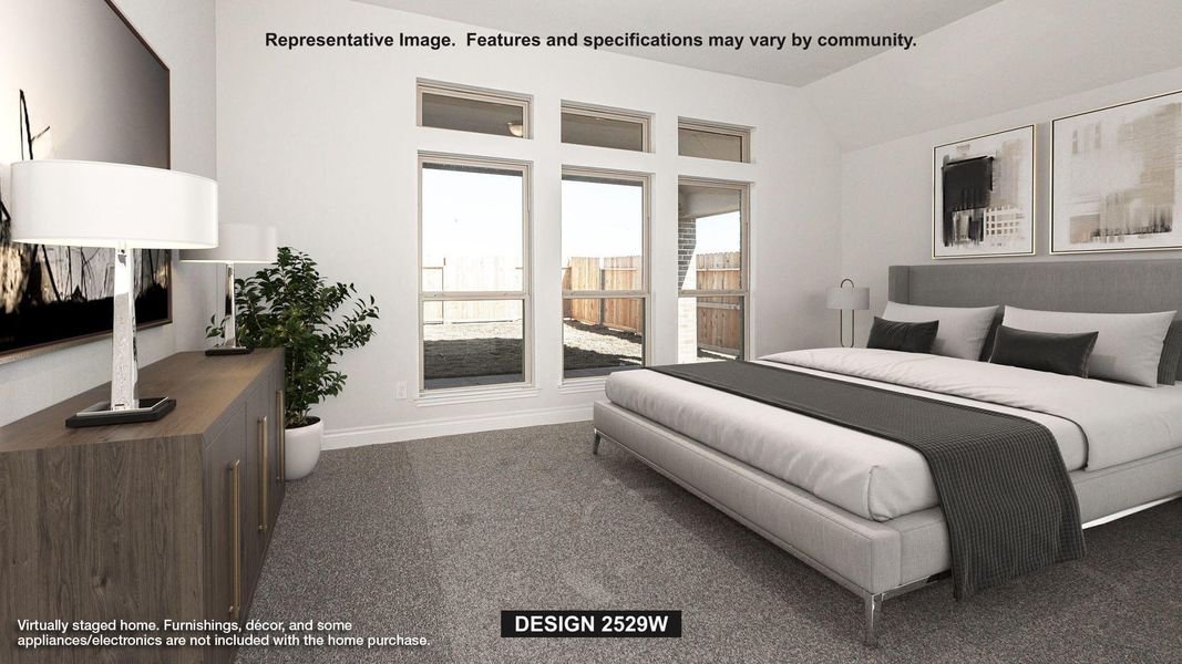 Furnished interior view inside a new home in Parkside on the River West, Georgetown (Image 6).