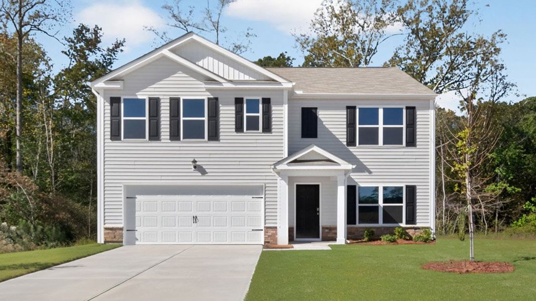 Representative exterior photo of a completed home built from the HAYDEN by D.R. Horton in Olive Branch, Clayton, NC (Image 18).