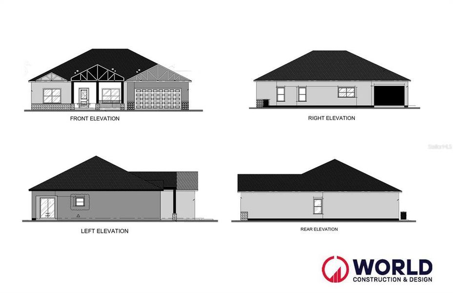 Exterior rendering of this home design in , Palm Bay, FL (Image 1).