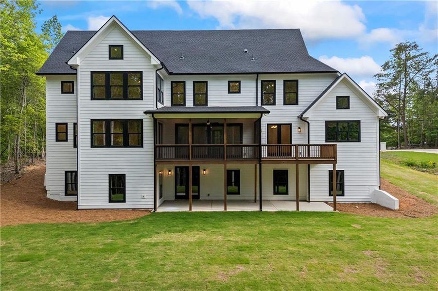 Front exterior of a new home in , Flowery Branch, GA, highlighting curb appeal (Image 52).
