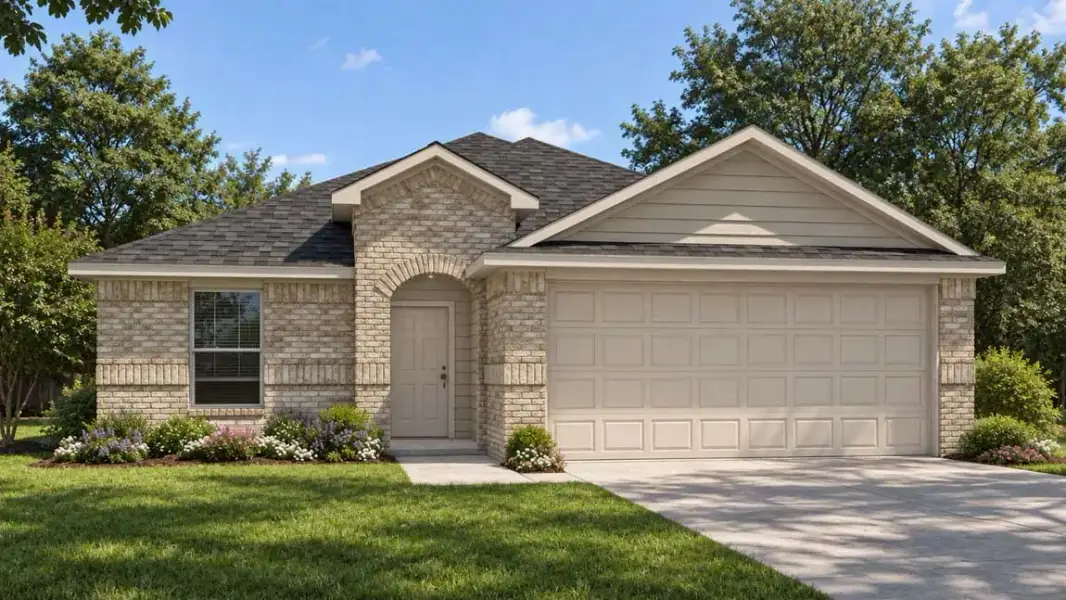 Representative exterior photo of a completed home built from the Baxter by D.R. Horton in Madeley Creek Preserve, Conroe, TX (Image 1). Representative exterior photo of a completed home built from the Baxter by D.R. Horton in Madeley Creek Preserve, Conroe, TX (Image 1).