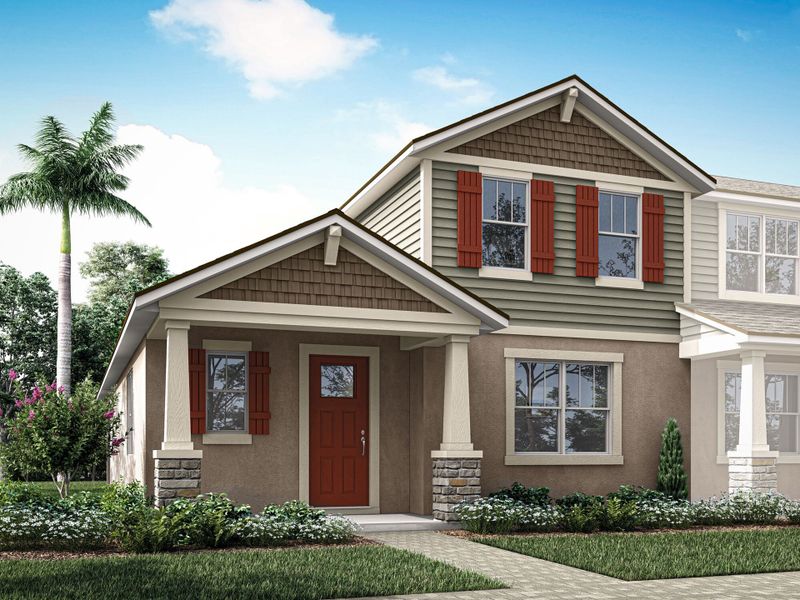 Representative exterior photo of a completed home built from the Sofia by Mattamy Homes in Meridian Parks, Orlando, FL (Image 2). Representative exterior photo of a completed home built from the Sofia by Mattamy Homes in Meridian Parks, Orlando, FL (Image 2).