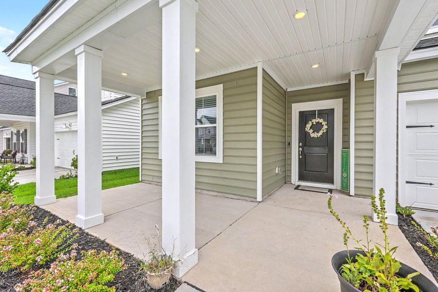 Exterior details and patio area of a home in Limehouse Farms, Summerville (Image 3).