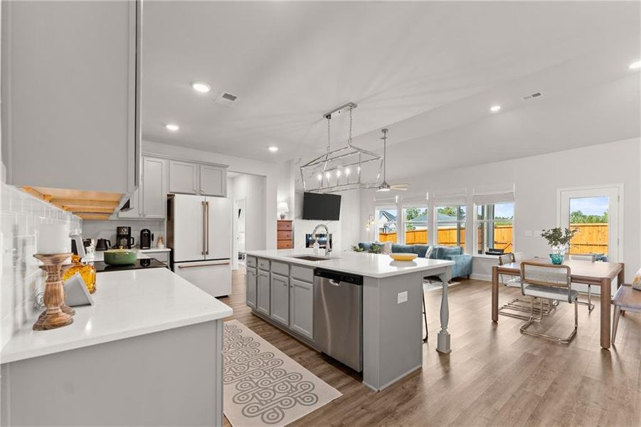 Furnished interior view inside a new home in , Homer (Image 8). Furnished interior view inside a new home in , Homer (Image 8).