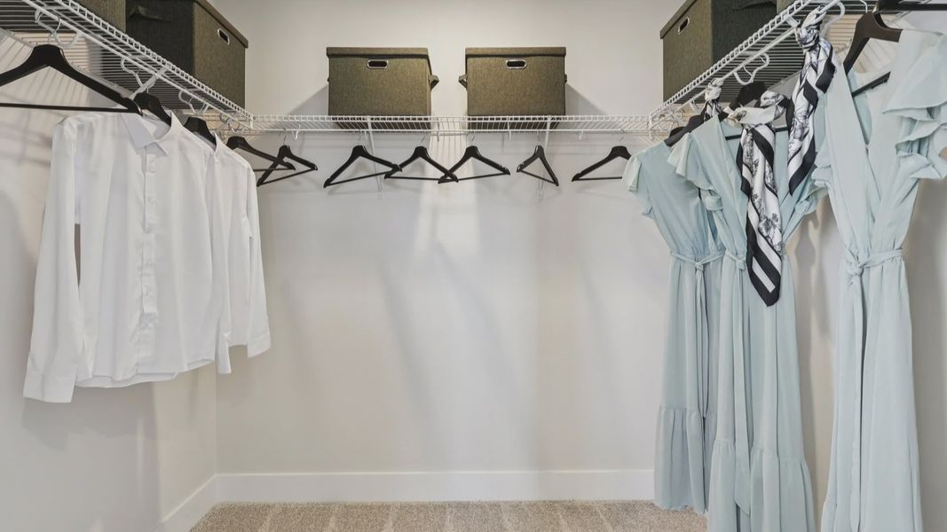 The Mangrove Model Primary Suite Walk-In Closet at Lakeside at Satilla by DRB Homes in Saint Cloud, FL The Mangrove Model Primary Suite Walk-In Closet at Lakeside at Satilla by DRB Homes in Saint Cloud, FL
