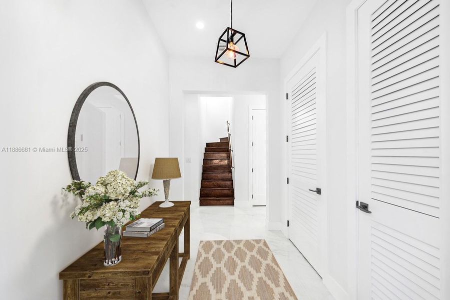 Furnished interior view inside a new home in , Coral Gables (Image 28). Furnished interior view inside a new home in , Coral Gables (Image 28).