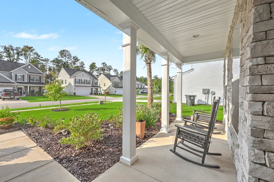 Exterior details and patio area of a home in Parker's Preserve, Ridgeville (Image 28).