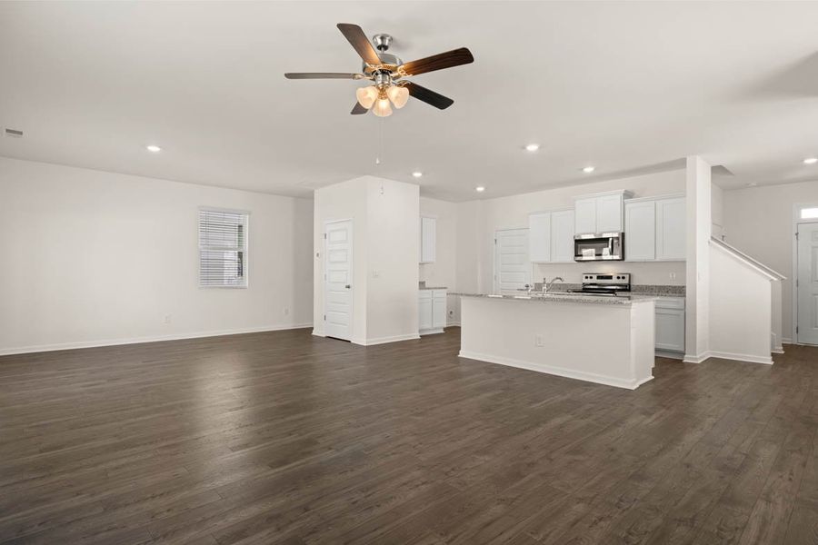 Representative unfurnished interior of a home built from the Elston by D.R. Horton in Shoal Creek, Hampton (Image 12).