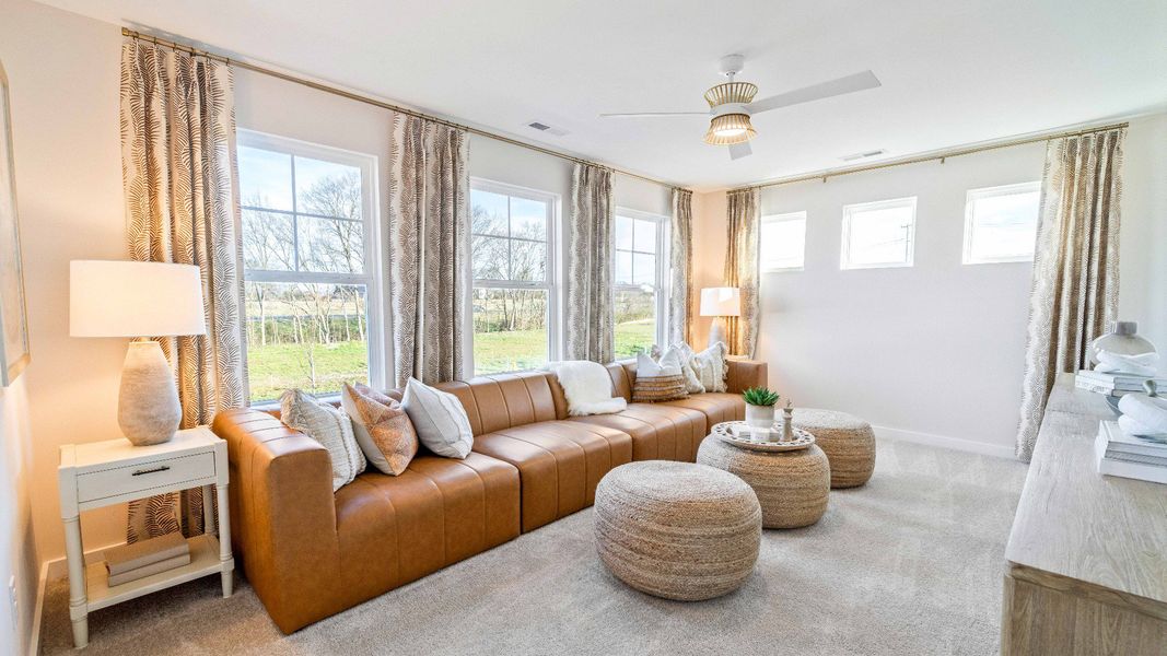 Representative furnished interior of a home built from the Bedford by DRB Homes in Riley Farms, Rockvale (Image 29).