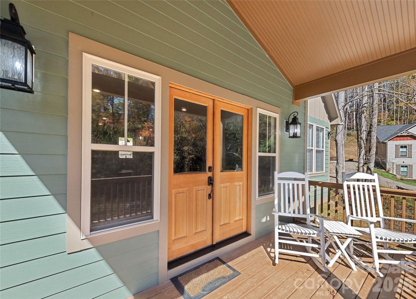 Exterior details and patio area of a home in , Waynesville (Image 4).