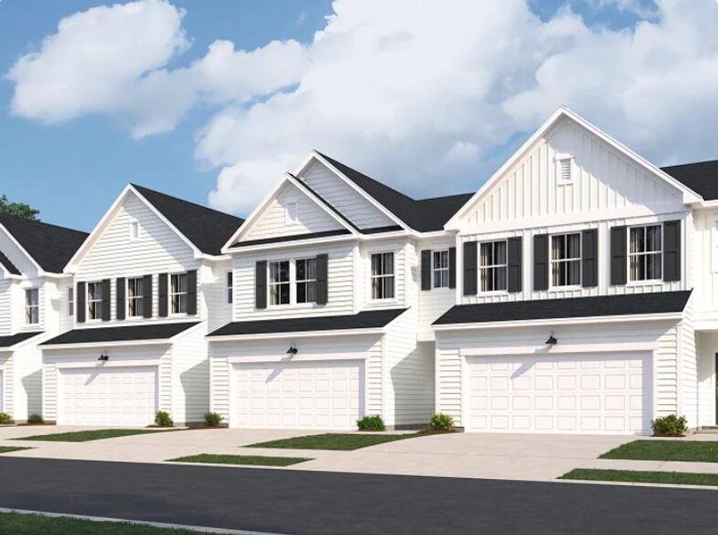 Front exterior of a new home in Dawson Pointe, Summerville, SC, highlighting curb appeal (Image 1). Front exterior of a new home in Dawson Pointe, Summerville, SC, highlighting curb appeal (Image 1).