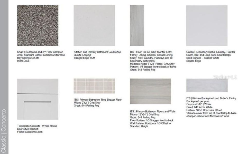 Sample of building materials used in homes in Esplanade at Skye Ranch, Sarasota (Image 14).