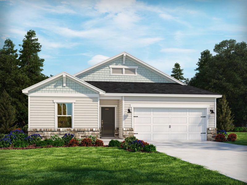 Representative exterior photo of a completed home built from the Newport by Meritage Homes in Clear Pond - The Coastline Series, Myrtle Beach, SC (Image 2).