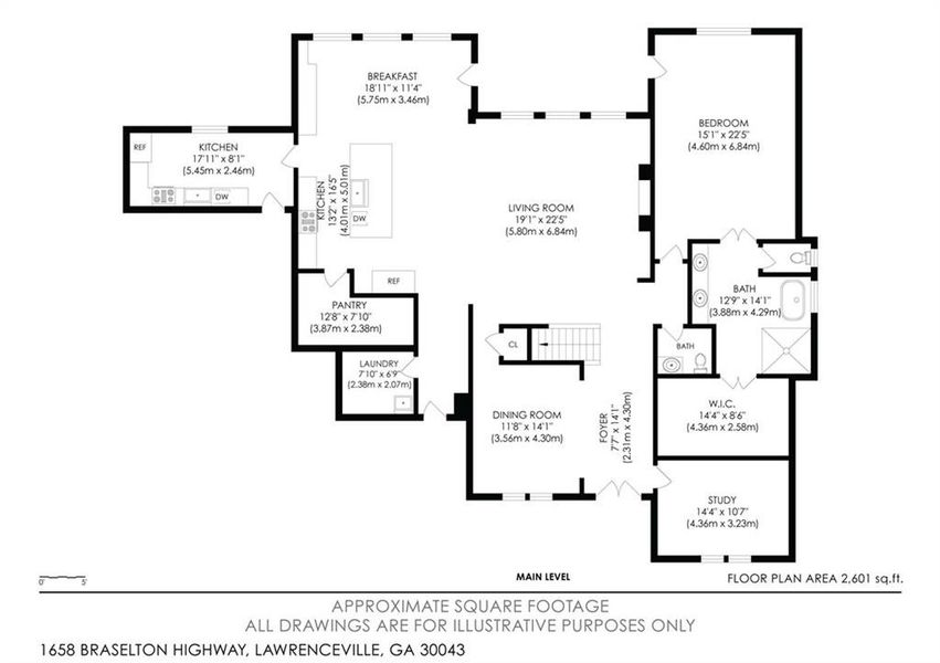 2D floor plan layout of this home in , Lawrenceville, GA (Image 7).
