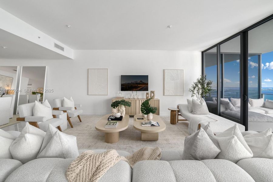 Furnished interior view inside a new home in , Miami (Image 12).