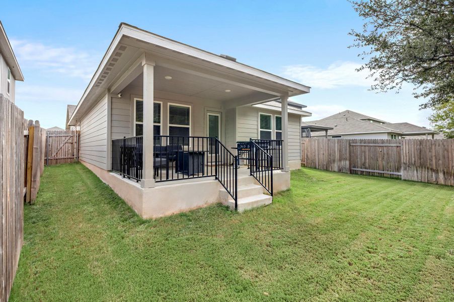 Exterior details and patio area of a home in , Georgetown (Image 3). Exterior details and patio area of a home in , Georgetown (Image 3).