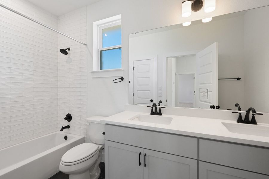 Furnished interior view inside a new home in Persimmon, Buda (Image 8).