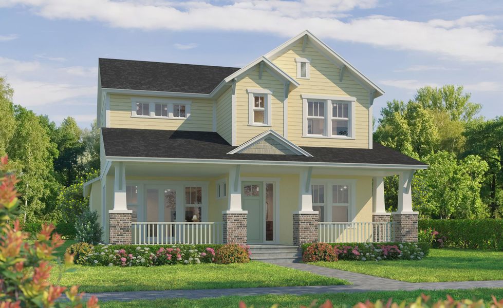 Representative exterior photo of a completed home built from the Kauai by ICI Homes in Laureate Park, Orlando, FL (Image 5).