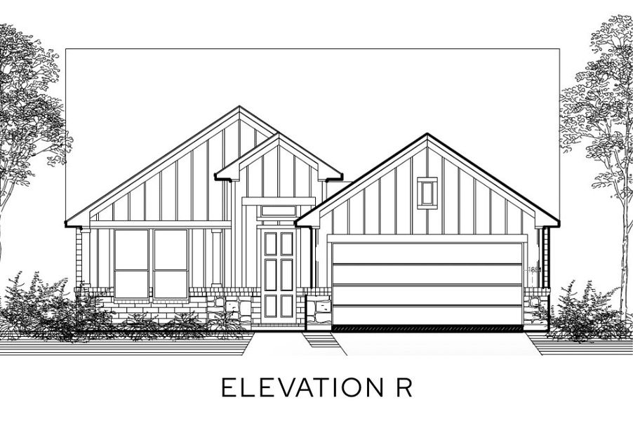 Representative rendering of the exterior for the The Elm by Lillian Custom Homes (Image 2).