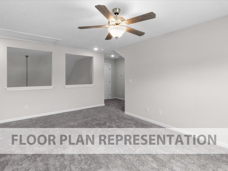 Representative unfurnished interior of a home built from the Stapleton by Ivey Homes in Tillery Park, Grovetown (Image 23).