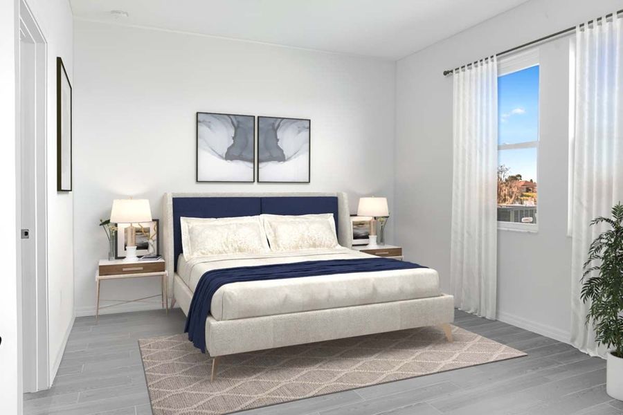 Representative furnished interior of a home built from the Flora by William Ryan Homes in The Sanctuary – Coastal Collection, Punta Gorda (Image 12). Representative furnished interior of a home built from the Flora by William Ryan Homes in The Sanctuary – Coastal Collection, Punta Gorda (Image 12).