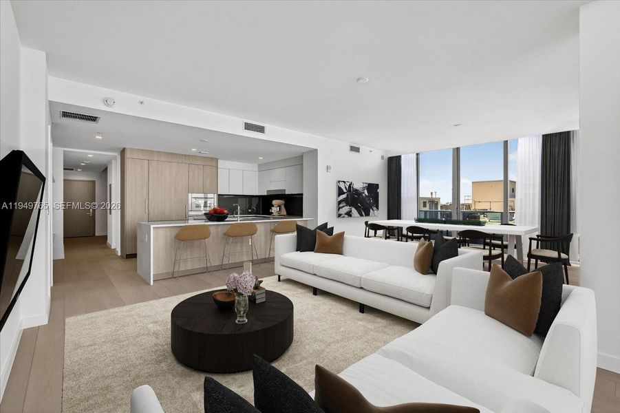 Furnished interior view inside a new home in , Bay Harbor Islands (Image 12).