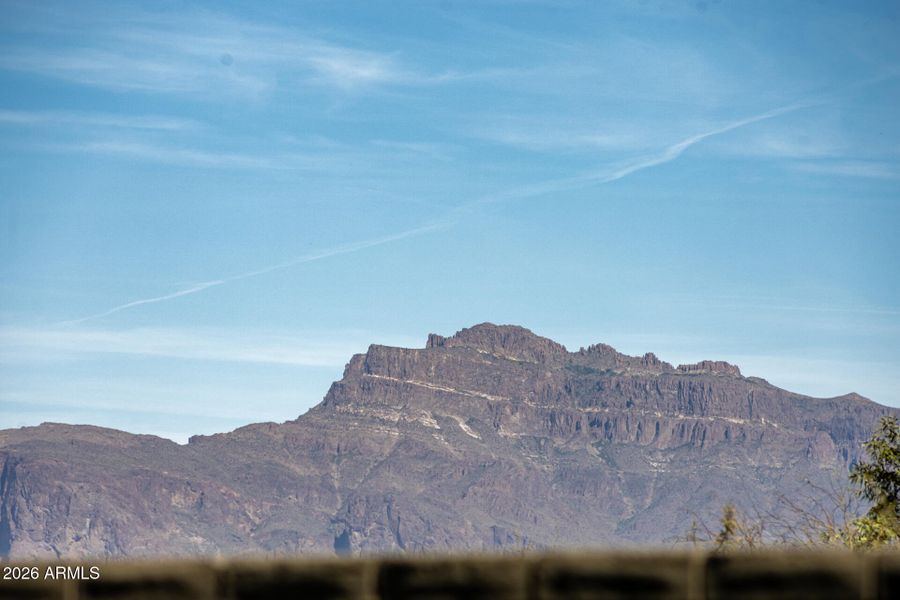 Superstition View from Backyard