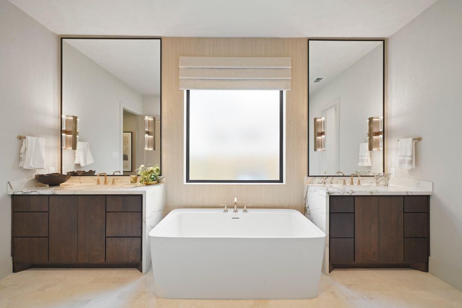 The spa-like main bath in the Villa Messina. Representational image.