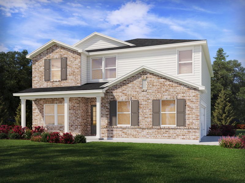 Representative exterior photo of a completed home built from the Chatham Basement by Meritage Homes in River Pointe, Monroe, GA (Image 2).