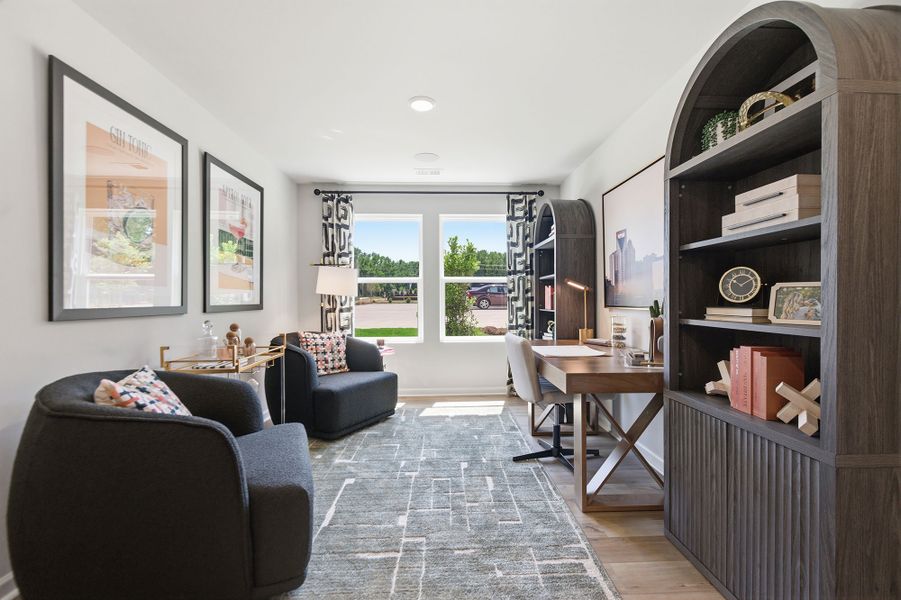 Representative furnished interior of a home built from the The Nuthatch Vista by David Weekley Homes in Westwood Reserve, Charlotte (Image 4). Representative furnished interior of a home built from the The Nuthatch Vista by David Weekley Homes in Westwood Reserve, Charlotte (Image 4).