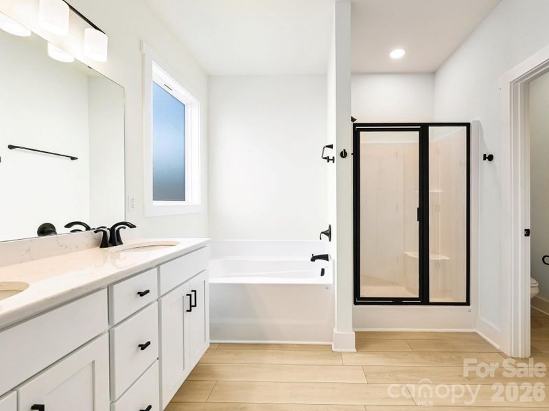 Primary EnSuite. Separate shower. Water closet with door.