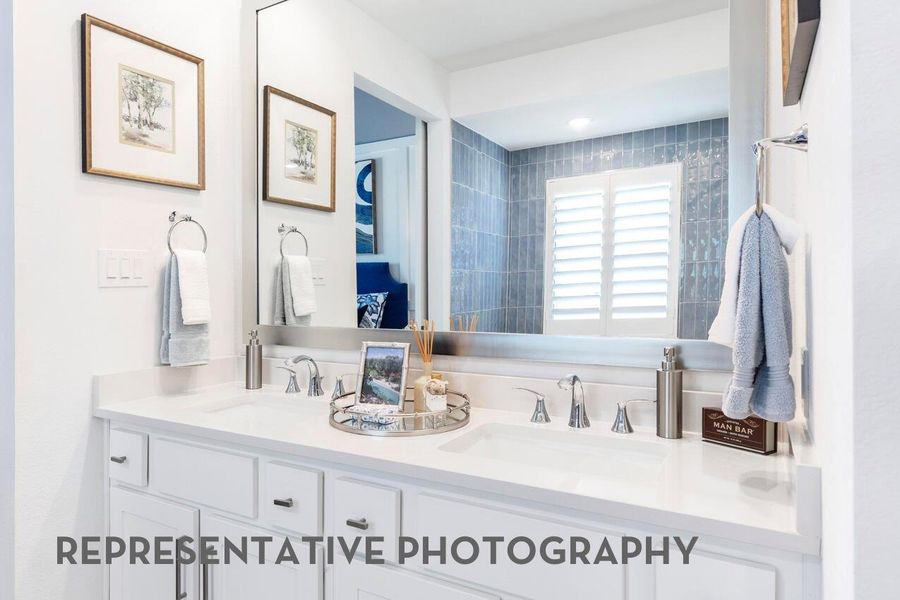 Furnished interior view inside a new home in Pomona, Manvel (Image 28).