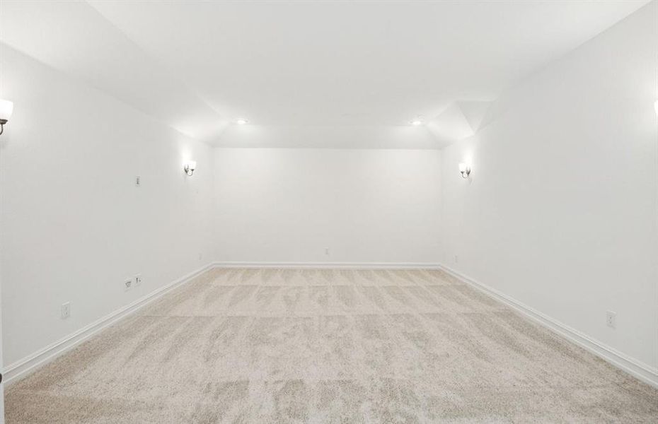 Optional media room on second level