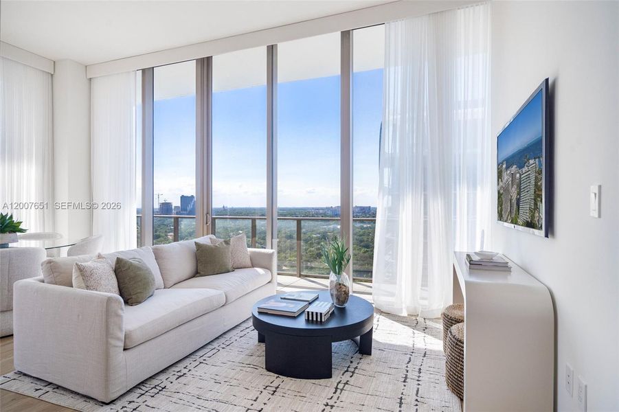 Furnished interior view inside a new home in , Miami (Image 15).