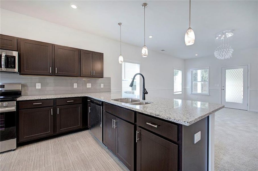 Furnished interior view inside a new home in , Cartersville (Image 7).