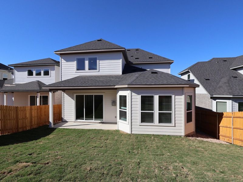 Exterior details and patio area of a home in Cedar Brook, Leander (Image 14). Exterior details and patio area of a home in Cedar Brook, Leander (Image 14).