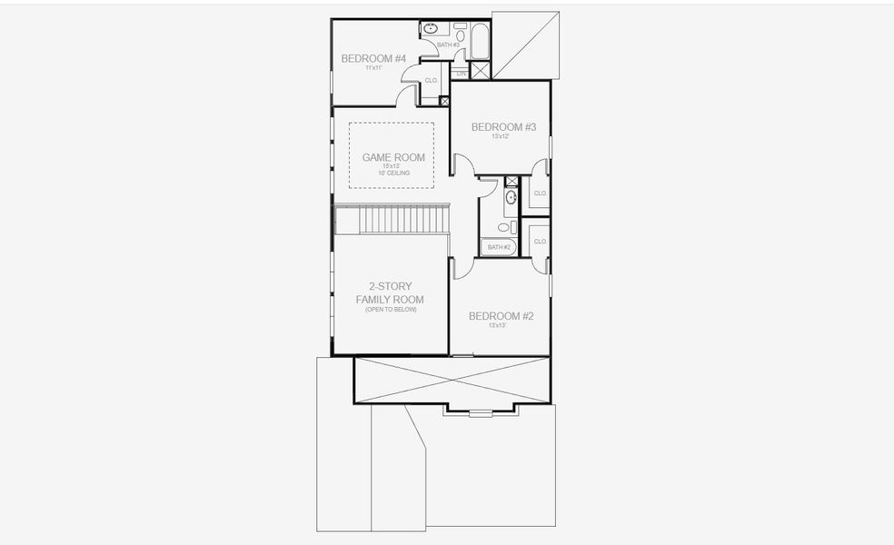 2D floor plan layout for the 2370W by Perry Homes in Santa Rita Ranch 40', Liberty Hill, TX (Image 3). 2D floor plan layout for the 2370W by Perry Homes in Santa Rita Ranch 40', Liberty Hill, TX (Image 3).