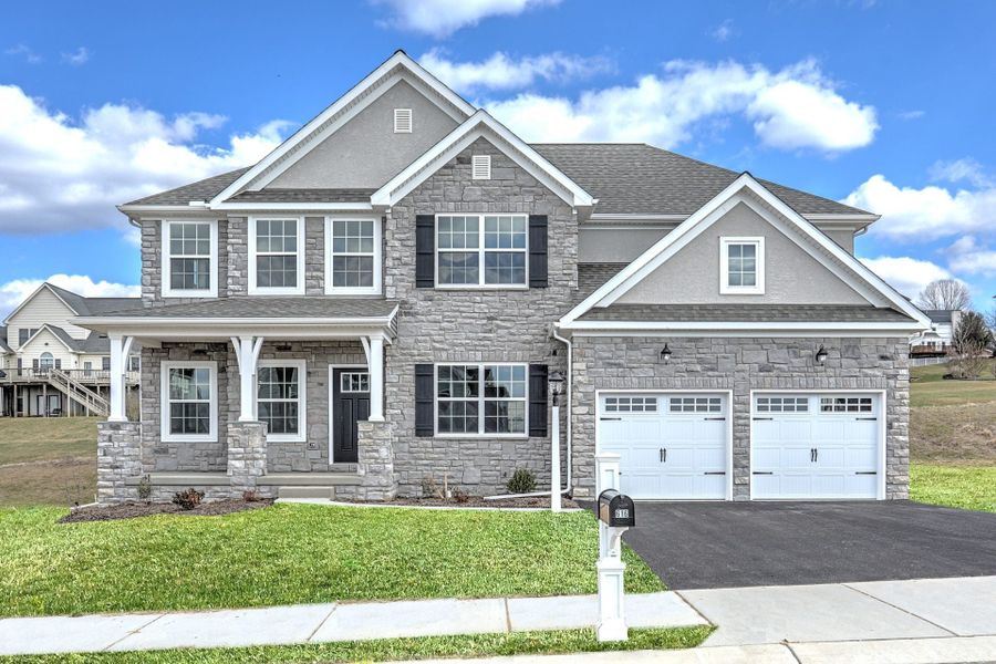 Representative exterior photo of a completed home built from the Parker by Keystone Custom Homes in Windermere Farms, Waxhaw, NC (Image 10).