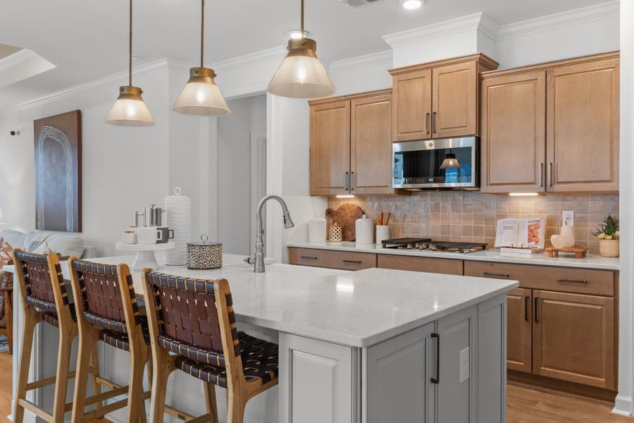 Furnished interior in a model home at Terrapin in Leland (Image 37).