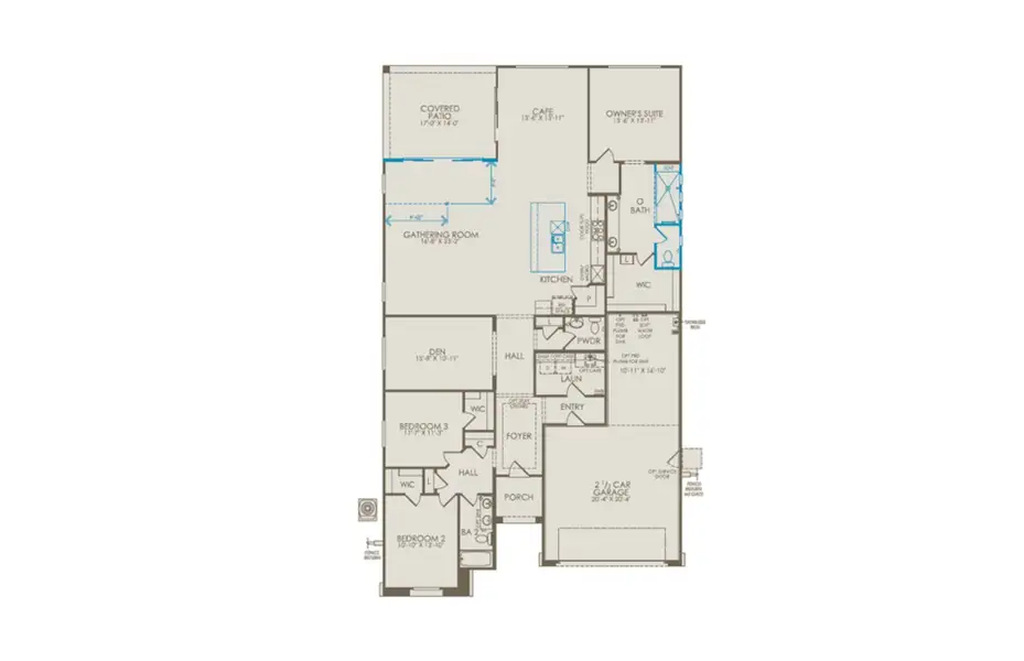 2D floor plan layout of this home in Artisan at Asante, Surprise, AZ (Image 3).
